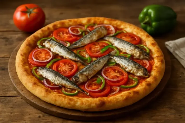 Pizza de sardinha fofinha