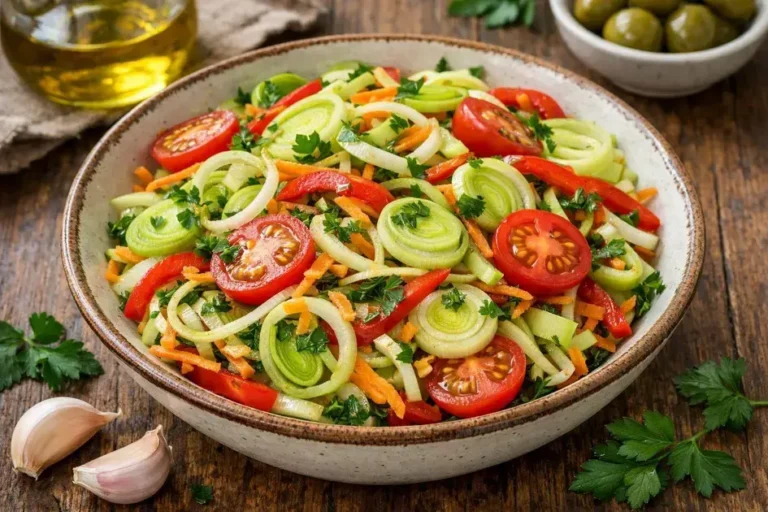 salada de alho poró