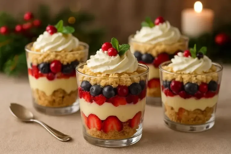 Sobremesa de natal na taça