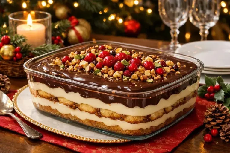 Sobremesa de natal na travessa