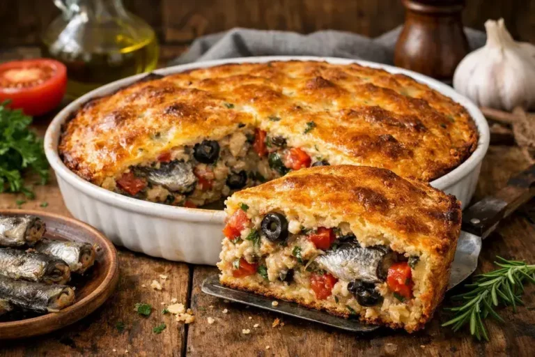 torta de sardinha de liquidificador