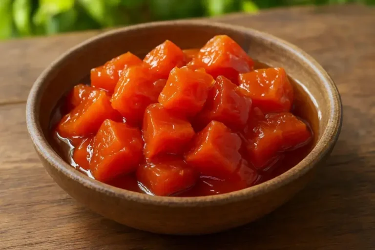 doce de mamão em pedaços