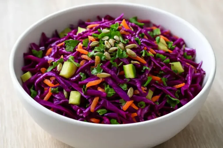 Salada de repolho roxo