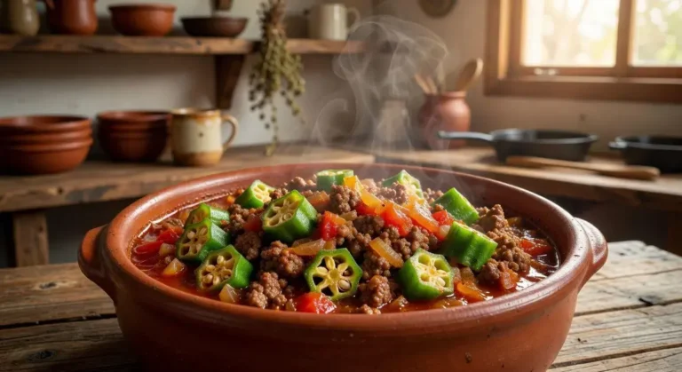 Carne moída com quiabo
