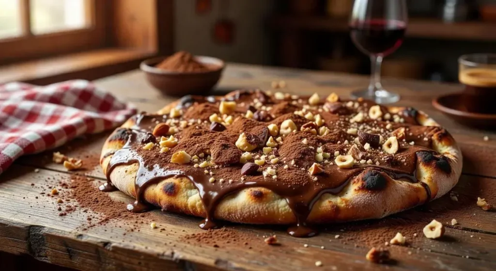 Pizza doce de chocolate
