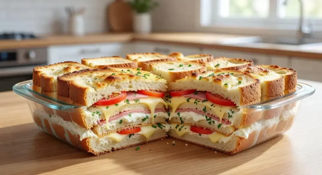 torta salgada de pão de forma