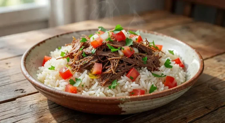 carne seca com arroz