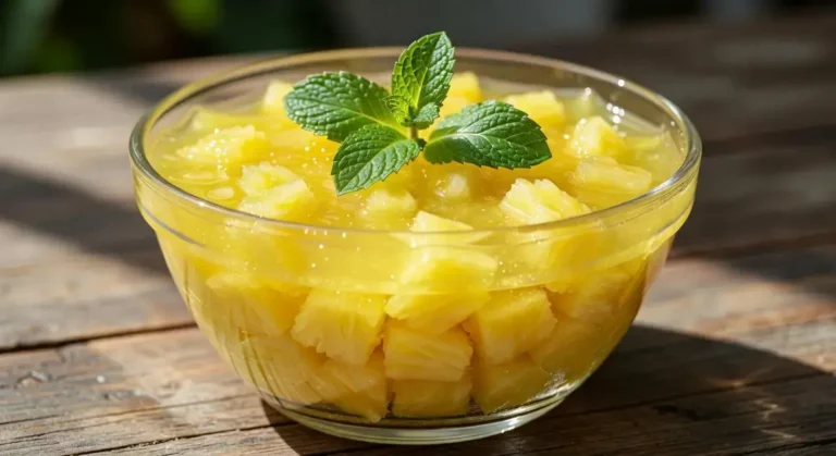 Doce de abacaxi com gelatina