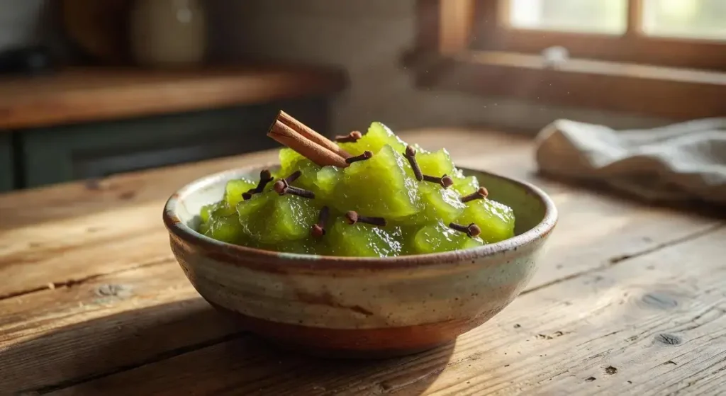 Doce de manga verde