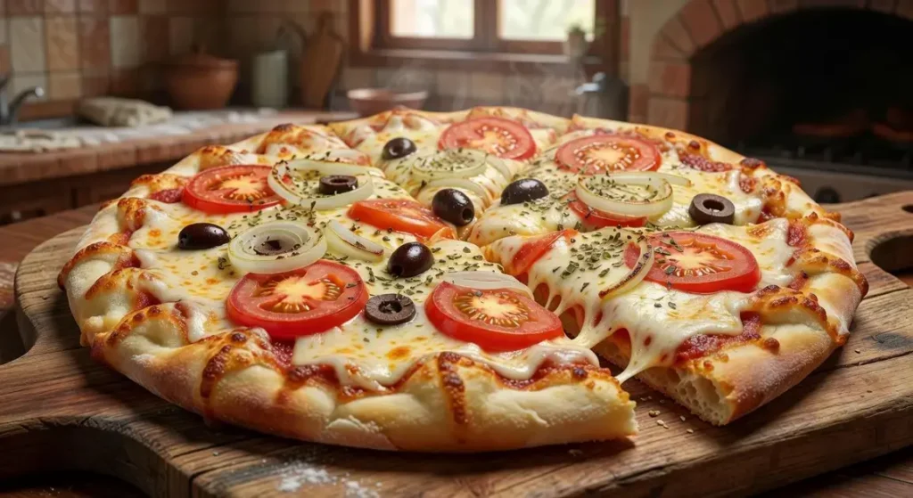 Pizza de liquidificador com fermento biológico