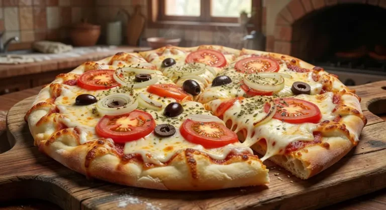 Pizza de liquidificador com fermento biológico