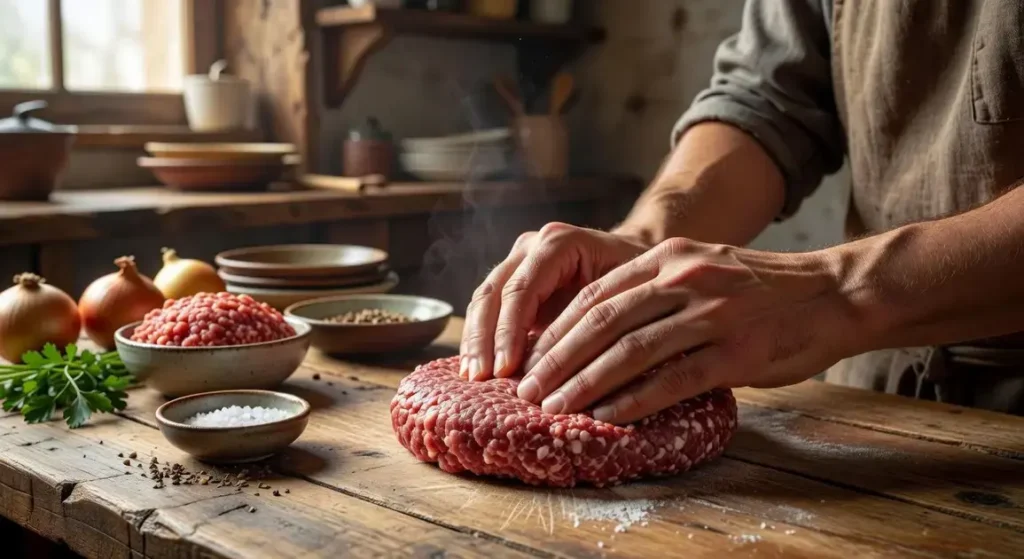 Receita de carne para hambúrguer