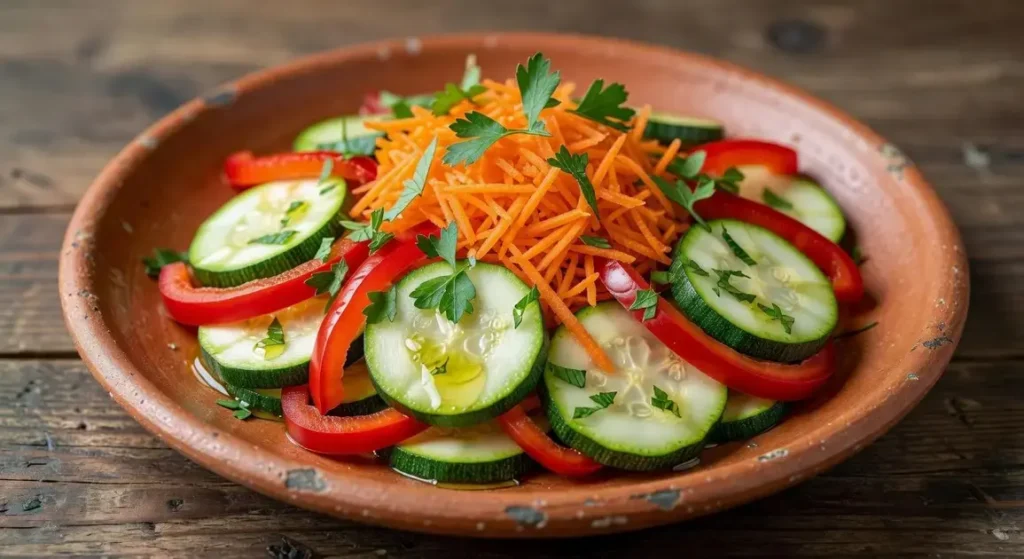 Salada com abobrinha